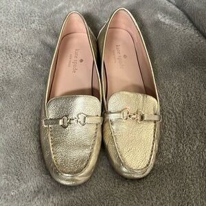 Kate Spade Bernice Gold Metallic Loafers